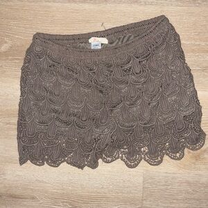 Elegant High Waist Lace Shorts